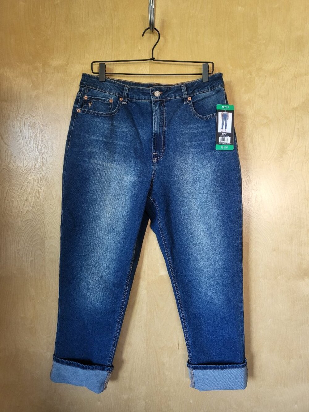 Frye Cuffed Cropped Jeans Dark Wash Size 12